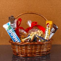 Anniversary Gifts for Friend - Imported Chocolates with Dry Fruit Basket