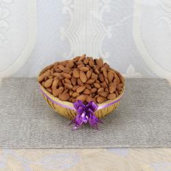 Send Sweets Gift Crunchy Almonds Basket To Kupwara