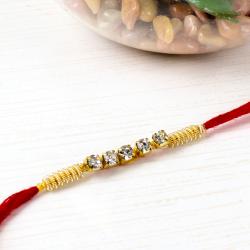 Lumba Rakhis - Zardosi Work Diamond Rakhi