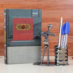 Best Wishes Gifts for Her - Diary with Metal Spring Pen Holder