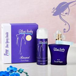 Retirement Gifts for Her - Rasasi Blue Lady Gift Set
