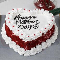 Mothers Day Express Gifts Delivery - Mothers Day Special Heart Shape Red Valvet Cake