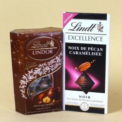 Friendship Day Gift Hampers - Hazelnut Truffles Lindt Lindor with Lindt Excellence Noir