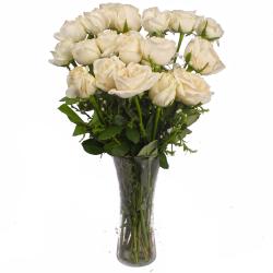 Condolence Gifts for Coworkers - Sober Look Vase of White Roses