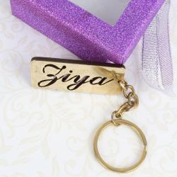 Personalized Key Chains - Personalised Etched Name Brass Keychain
