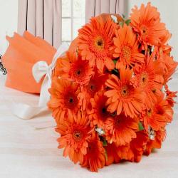 House Warming Gifts for Couple - Bouquet of Orange Gerberas