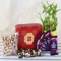Birthday Gifts for Brother - Dry fruit Sweet Hamper Online