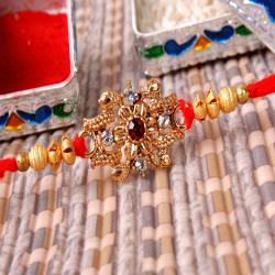 Rakhi to UK - Best Designer Traditional Stone Rakhi