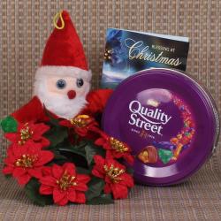 Popular Christmas Gifts - Santa Toy and Rosette Xmas Wreath with Chocolate