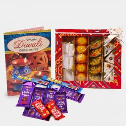 Send Diwali Gift Assorted Sweet with 10 Assorted Indian chocolates and Diwali Card To Tiruchirapalli