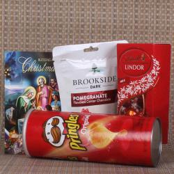 Christmas Chocolates - Christmas Exclusive Pringles and Lindt Lindor with Brookside Chocolate