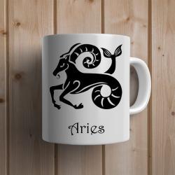 Birthday Zodiac Mugs - Aries Zodiac Sign Personalized Mug
