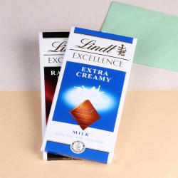 Anniversary Gourmet Gift Hampers -  Two Lindt Excellence Intense Chocolate Bars