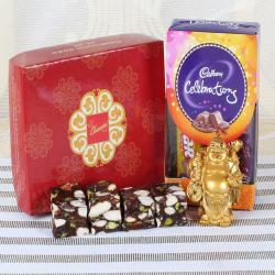 Kaju Sweets - Good luck Gift Hmaper with Celebration Pack