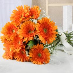 Bouquet Bunches - Gorgeous Ten Gerberas Bunch