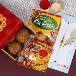 Rakhi With Sweets - Besan Ladoo Rakhi Gift