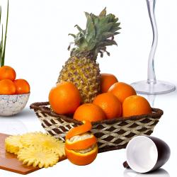 Gifts for Grand Mother - Oranges and Pineapple Fruits Combo
