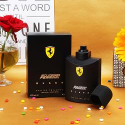 Perfumes for Groom - Ferrari Scuderia Black Perfume for Him with Complimentary Love Card