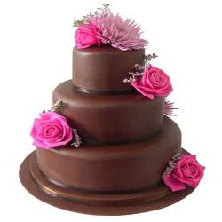 Designer Cakes - Three Tier Dark Chocolate Cake