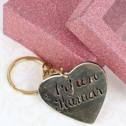 Personalized Key Chains - Personalised Cupid Strikes Brass Keychain