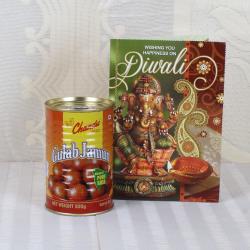 Diwali Sweets - Gulab Jamun and Diwali Card