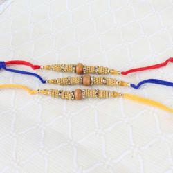 Set Of 3 Rakhis - Combo of Three Perfect Sandalwood Rakhi