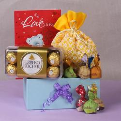 Valentine Chocolates Gifts - Valentine Rocher with Assorted Chocolates Treat