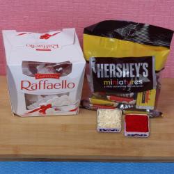 Bhai Dooj Chocolates - Raffaello and Hershey's Miniature Chocolates For Bhaidooj Gift