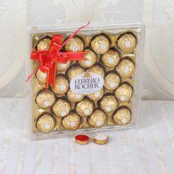 Holi Bhaidooj Tikka - Bhai Dooj Express Delivery of Rocher Chocolates