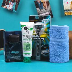 Send Gillette Shaving Gift Kit with YC Whitening Face Wash For Him To Davangere