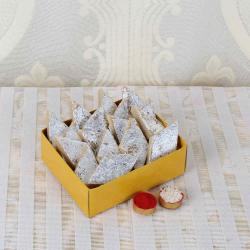 Holi Bhaidooj Tikka - Kaju Katli Sweets Gift Box for Bhai Dooj