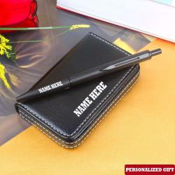 Send Personalized Pen with Card Holder To Raipur