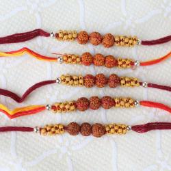 Rakhi Sets - Five Rudraksha Rakhi for Bother