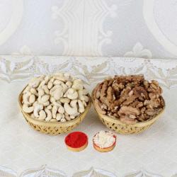 Bhai Dooj Gift Basket of Cashew and Walnut