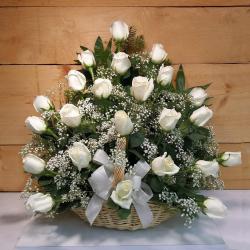 Condolence Flowers - White Roses to Say Sorry for Your Loss