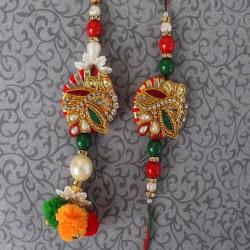 Bhai Bhabhi Rakhis - Zardosi Bhaiya Bhabhi Rakhi