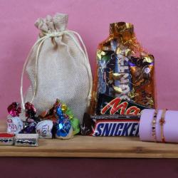Rakhi Gift Hampers - Rakhi Combo of Mix Imported and Truffle Chocolate 