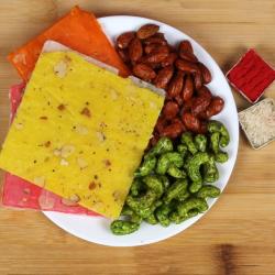 Bhai Dooj Chocolates - Bhaidooj Combo of Bombay Halwa Sweet and Green Chili Cashew