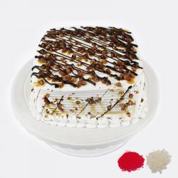 Bhai Dooj Gifts for Brother - Square Butterscotch Cake For Bhaidooj