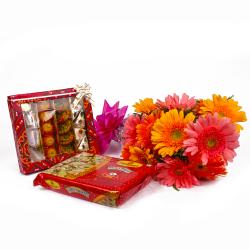 Send Dual Sweets and Flowers Combo To Vadodara
