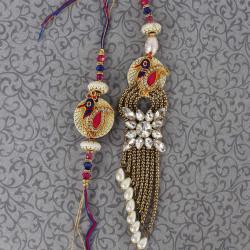 Fancy Rakhis - Kundan Bhaiya Bhabhi Rakhi