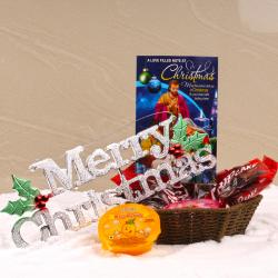 Popular Christmas Gifts - Merry Christmas Banner with Card and Chocolates Combo