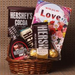 Send Valentines Day Gift Love Basket of Chocolate To Goa
