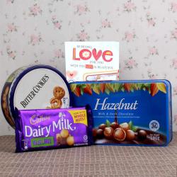 Valentine Gift Hampers - Love Special Cookies and Chocolate Combo