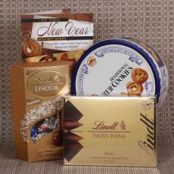 Send New Year Gift New Year Imported Chocolates and Cookies Combo To Amritsar