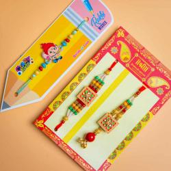 Rakhi to Australia - Kids Rakhi with Bhaiya Bhabhi Rakhi Set - For Australia