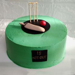 Cricket Cake - 1 Kg Not Out Cricket Theme Cake 