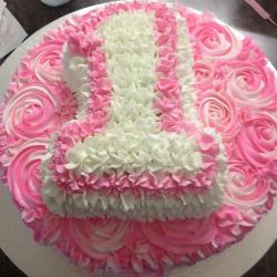 1st Birthday Cakes - 1st Birthday Cream Cake