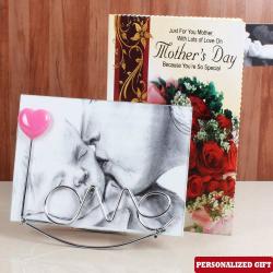 Mothers Day Gifts to Ludhiana - Love Photo Frame for Mommy with Greeting Card