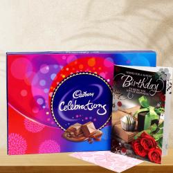 Indian Chocolates - Birthday Card With Cadbury Celebration Box